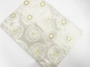 未使用品　花模様織り出し　名古屋帯